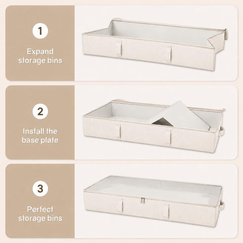 Vailando bins in a styled bedroom showing tidy organization and accessible storage