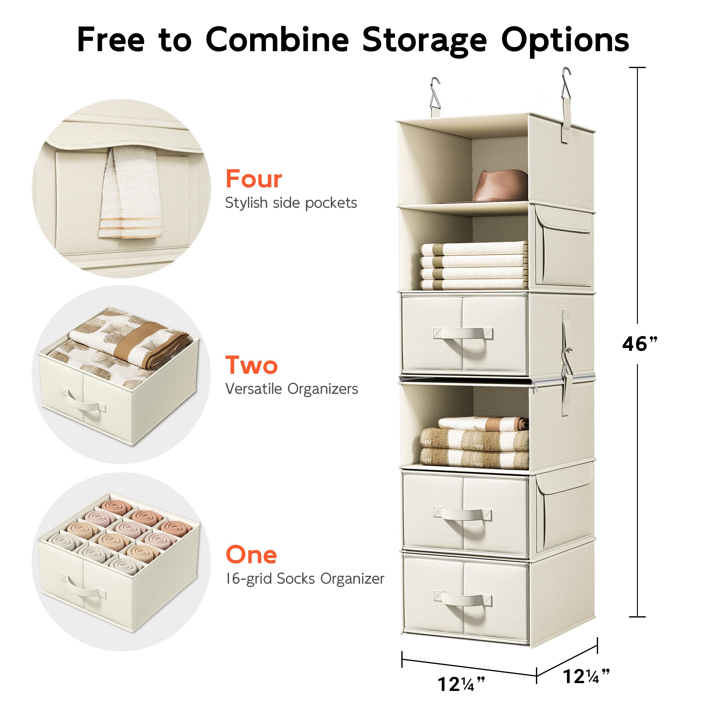 Vailando side pockets filled with accessories adding fast-access convenience