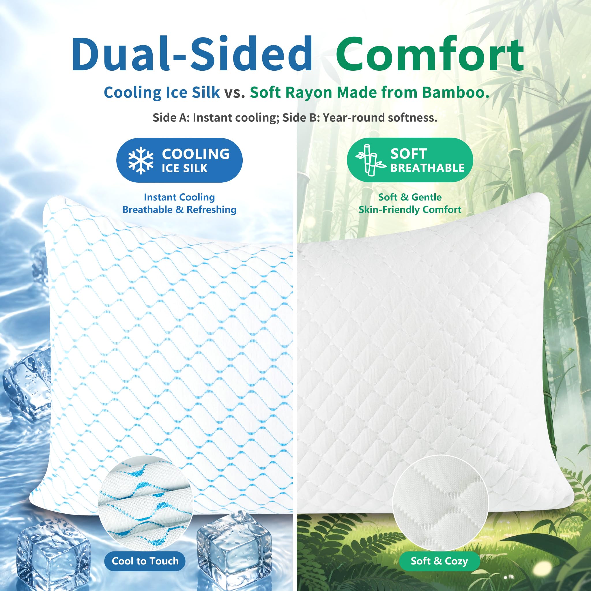 VAINOC close-up of gel-infused memory foam texture for pressure relief