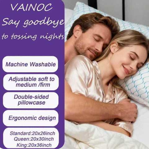 VAINOC dual-sided cover closeup with cool side and soft side for temperature control