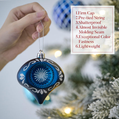 Valery Madelyn ornament cap and pre-tied string showing sturdy attachment benefit easy hanging