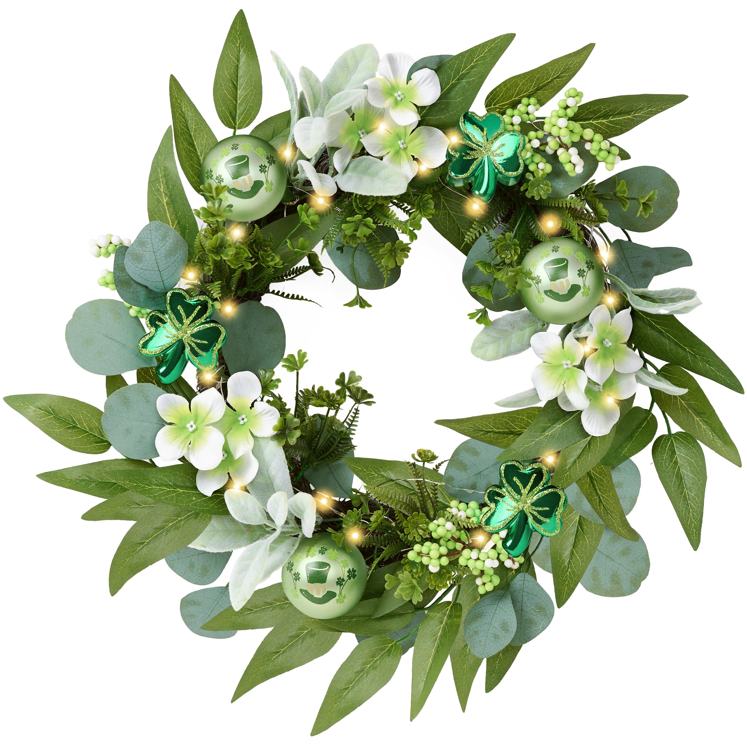 Valery Madelyn front door wreath hung on door showing welcoming spring decor