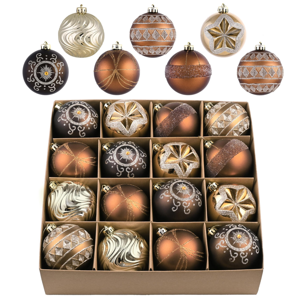 Valery Madelyn front packaging showing bronze copper gold set and easy storage benefit