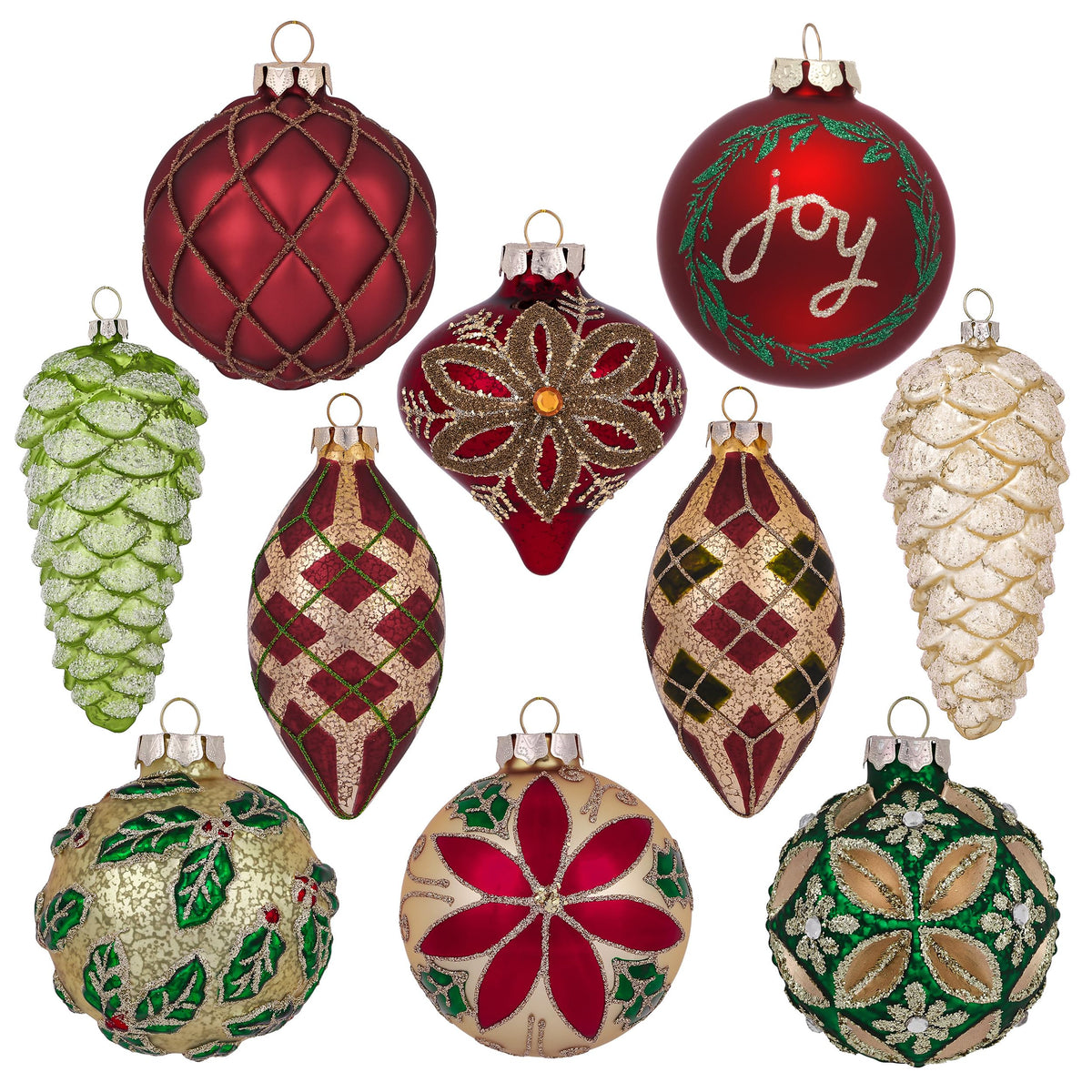 Valery Madelyn front view of ornament set showing coordinated colors and packaging benefit