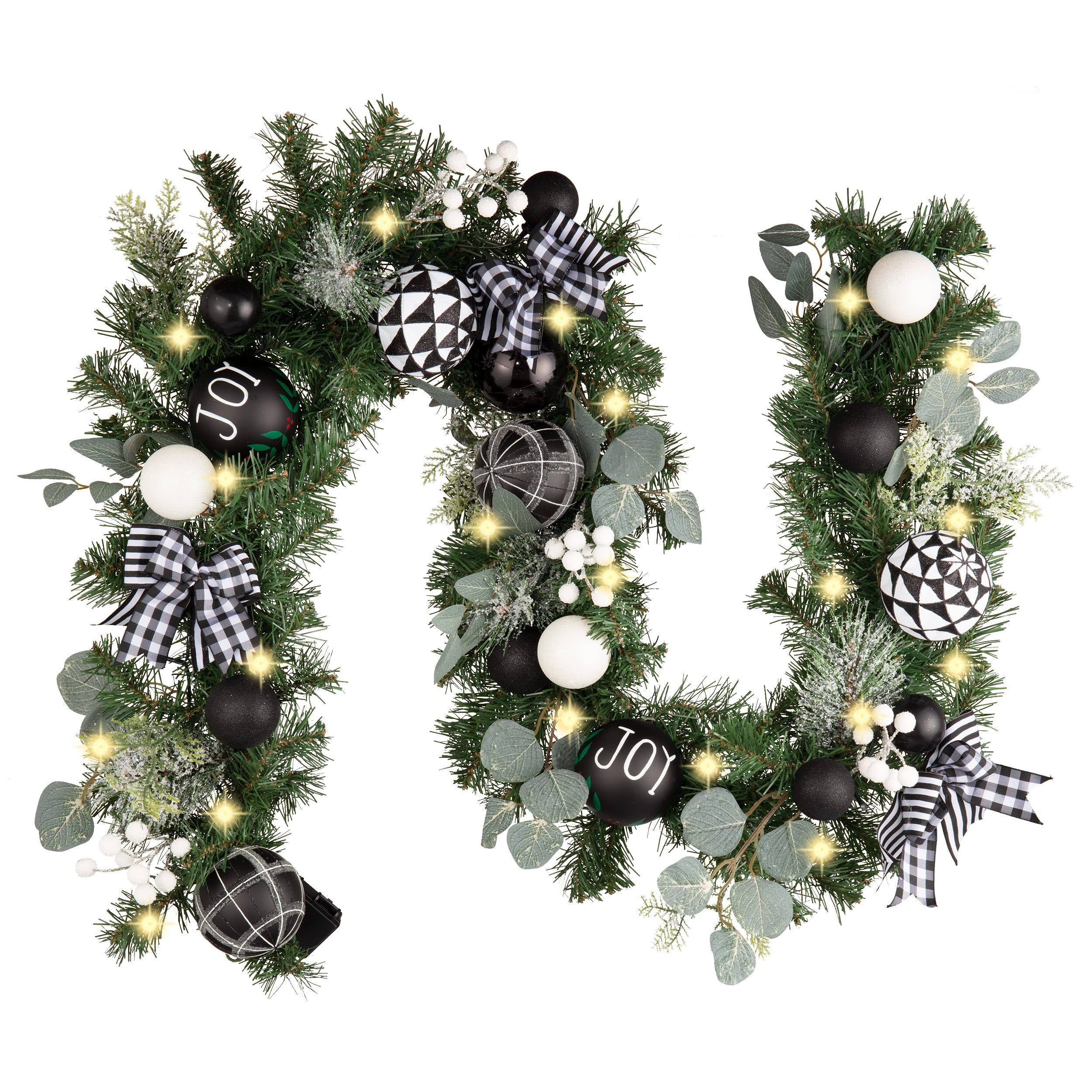 Valery Madelyn garland front view showing full decorated length and festive appeal