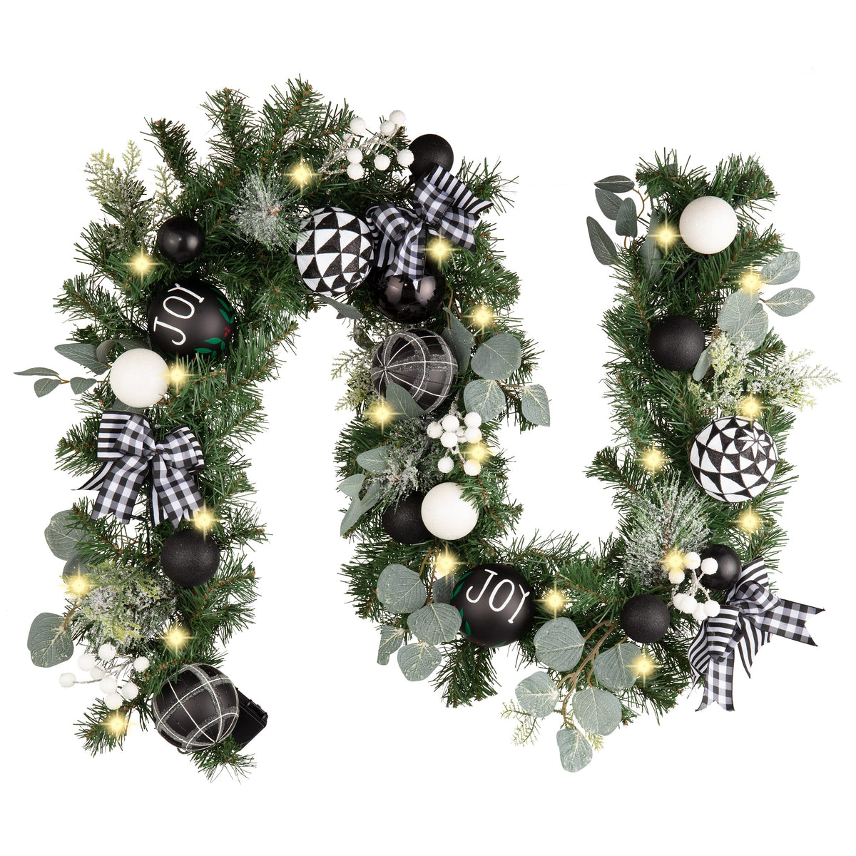 Valery Madelyn garland front view showing full decorated length and festive appeal