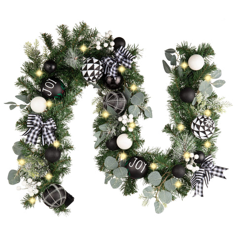 Valery Madelyn garland front view showing full decorated length and festive appeal