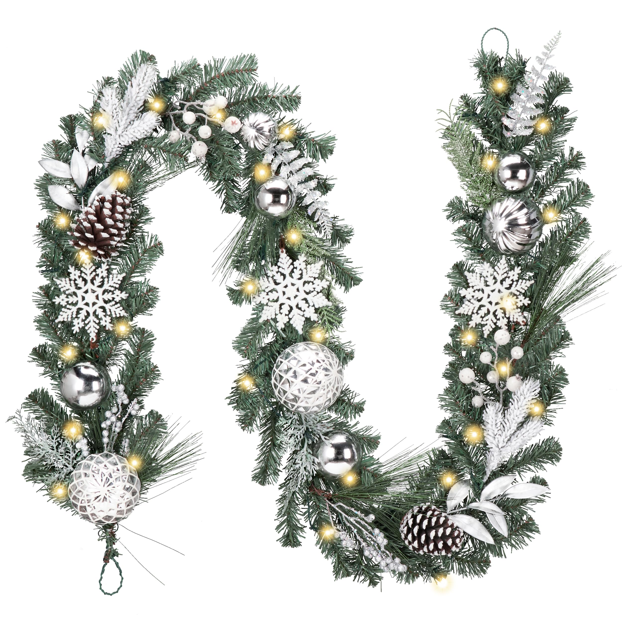 Valery Madelyn garland full length on mantel adding instant holiday warmth