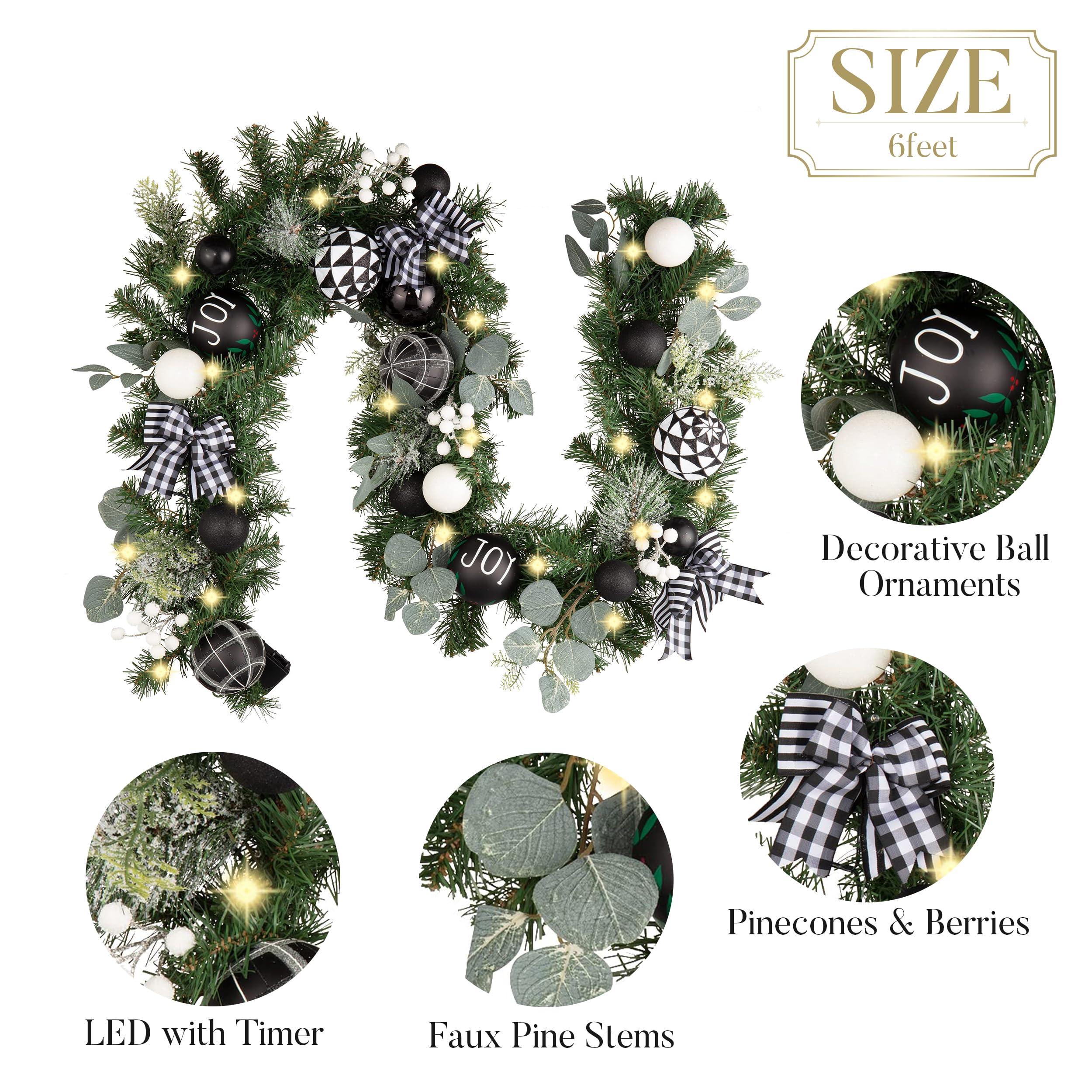 Valery Madelyn packaging unboxed with fluffed garland ready for installation
