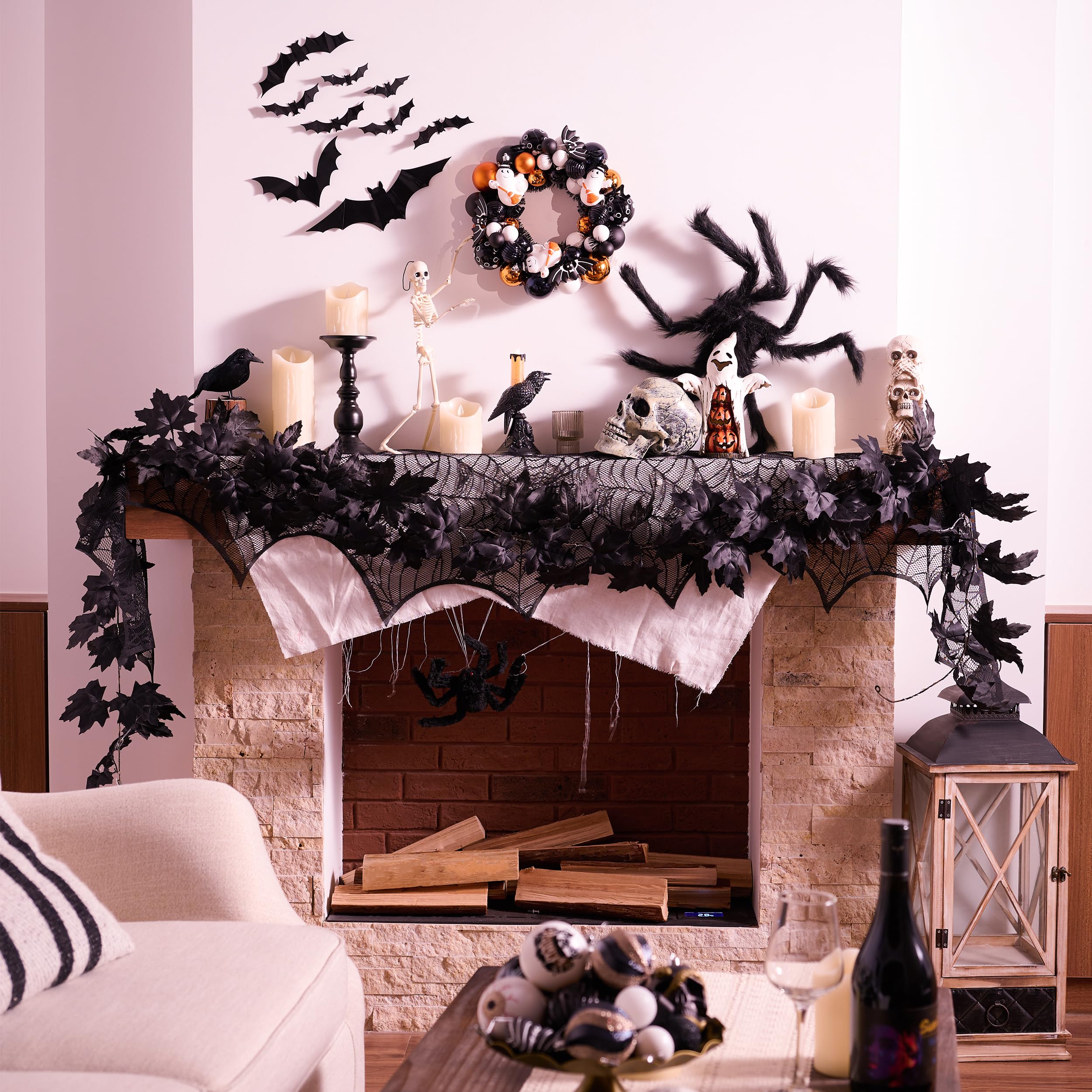 Valery Madelyn garland paired with wreaths and ornaments for coordinated look