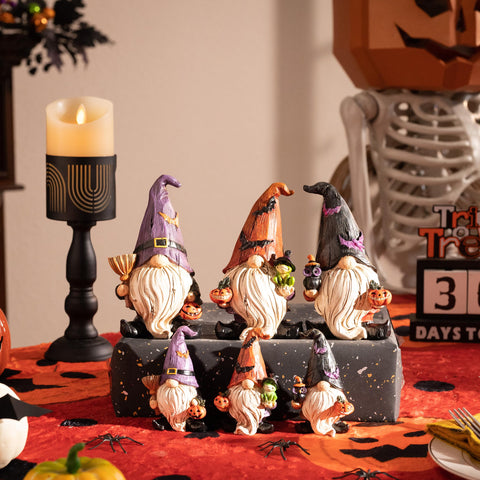 Valery Madelyn gnomes on tiered tray showing perfect compact sizing
