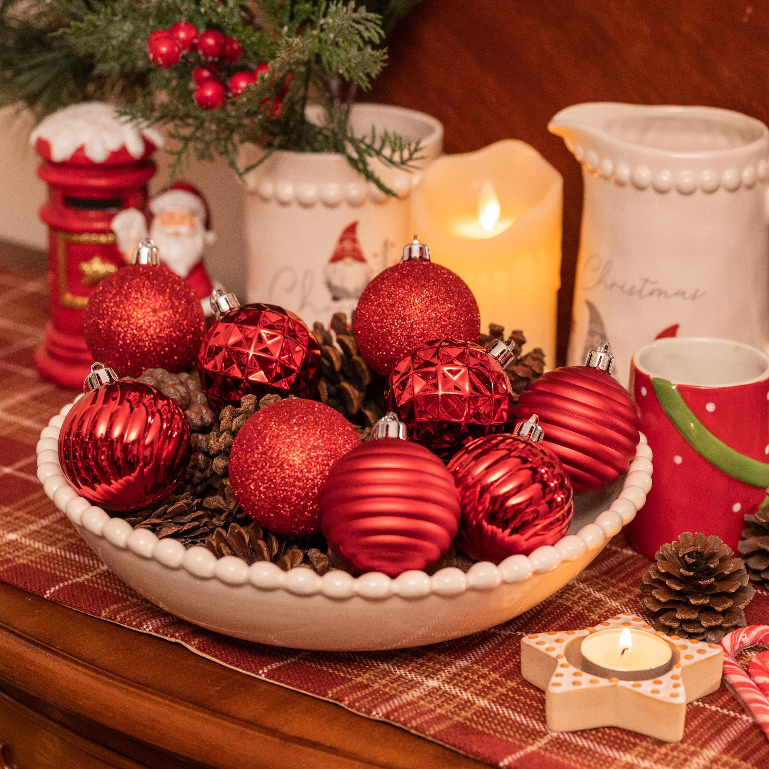 Valery Madelyn ornaments in use on a decorated tree adding cohesive color