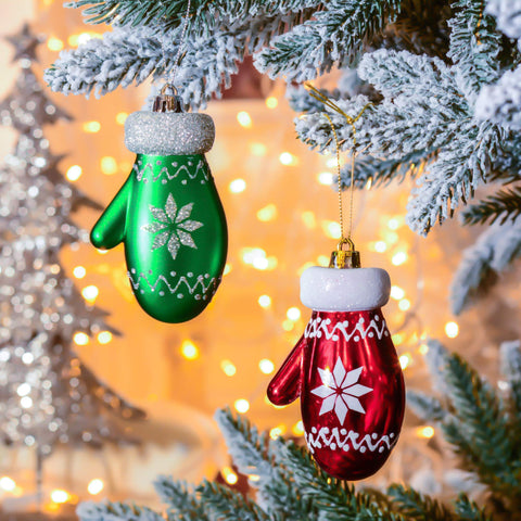 Valery Madelyn mantel scene with ornaments creating cozy seasonal atmosphere