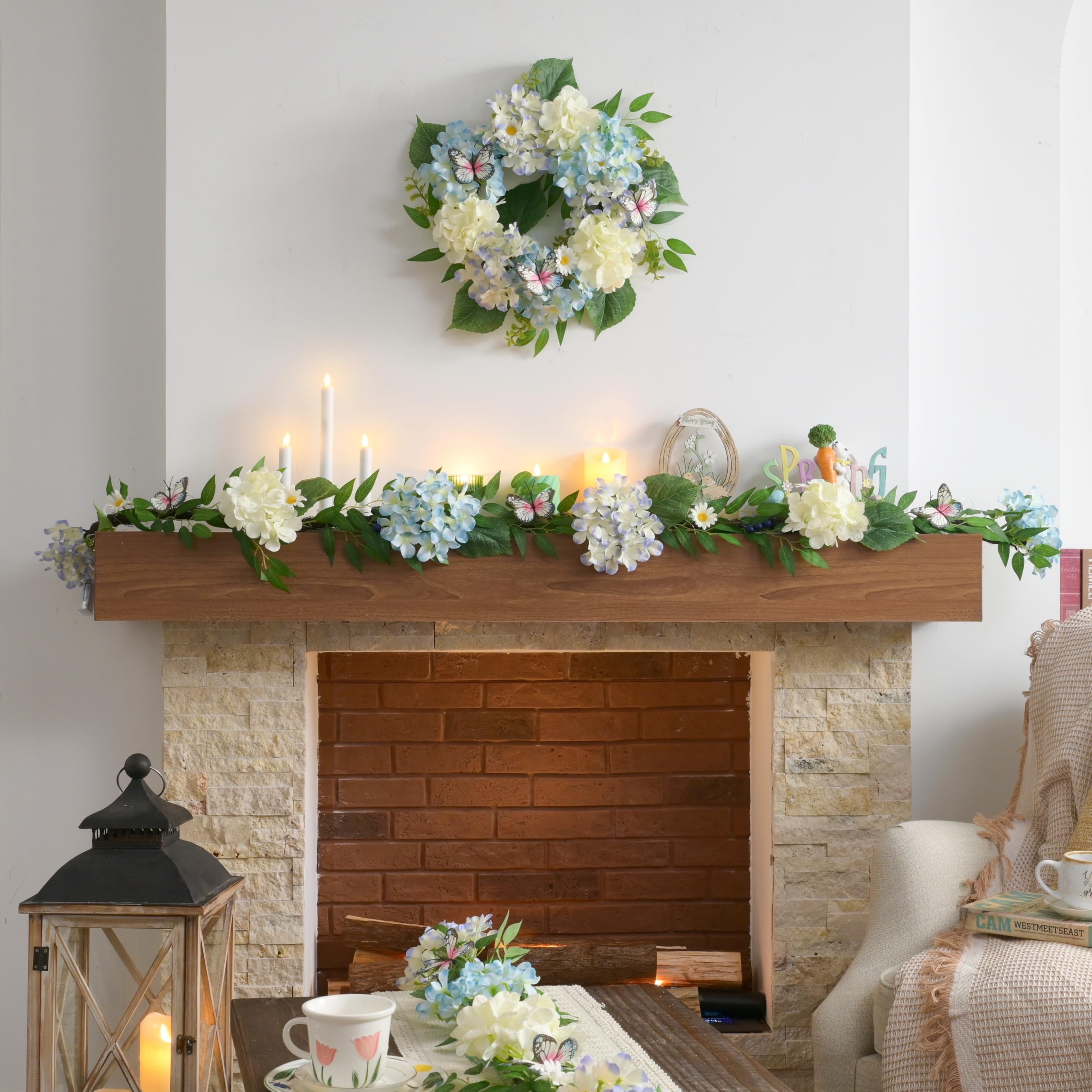Valery Madelyn styled on a mantel for seasonal ambiance benefit