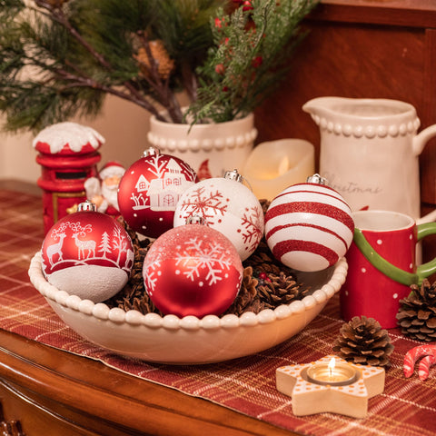 Valery Madelyn matte and glossy ornament contrast displaying varied finishes for depth