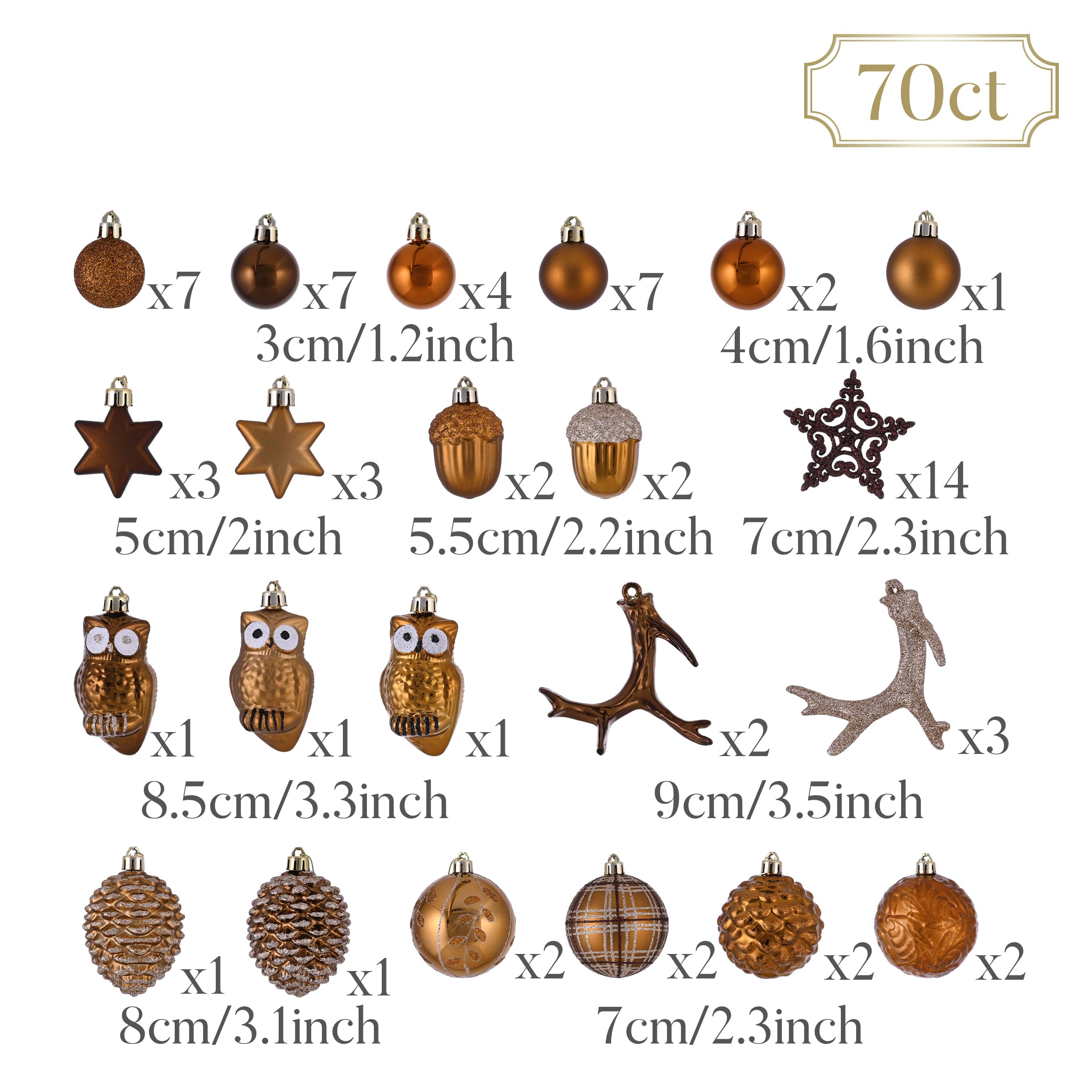 Valery Madelyn novelty shapes like acorn, pinecone, and owl adding charm