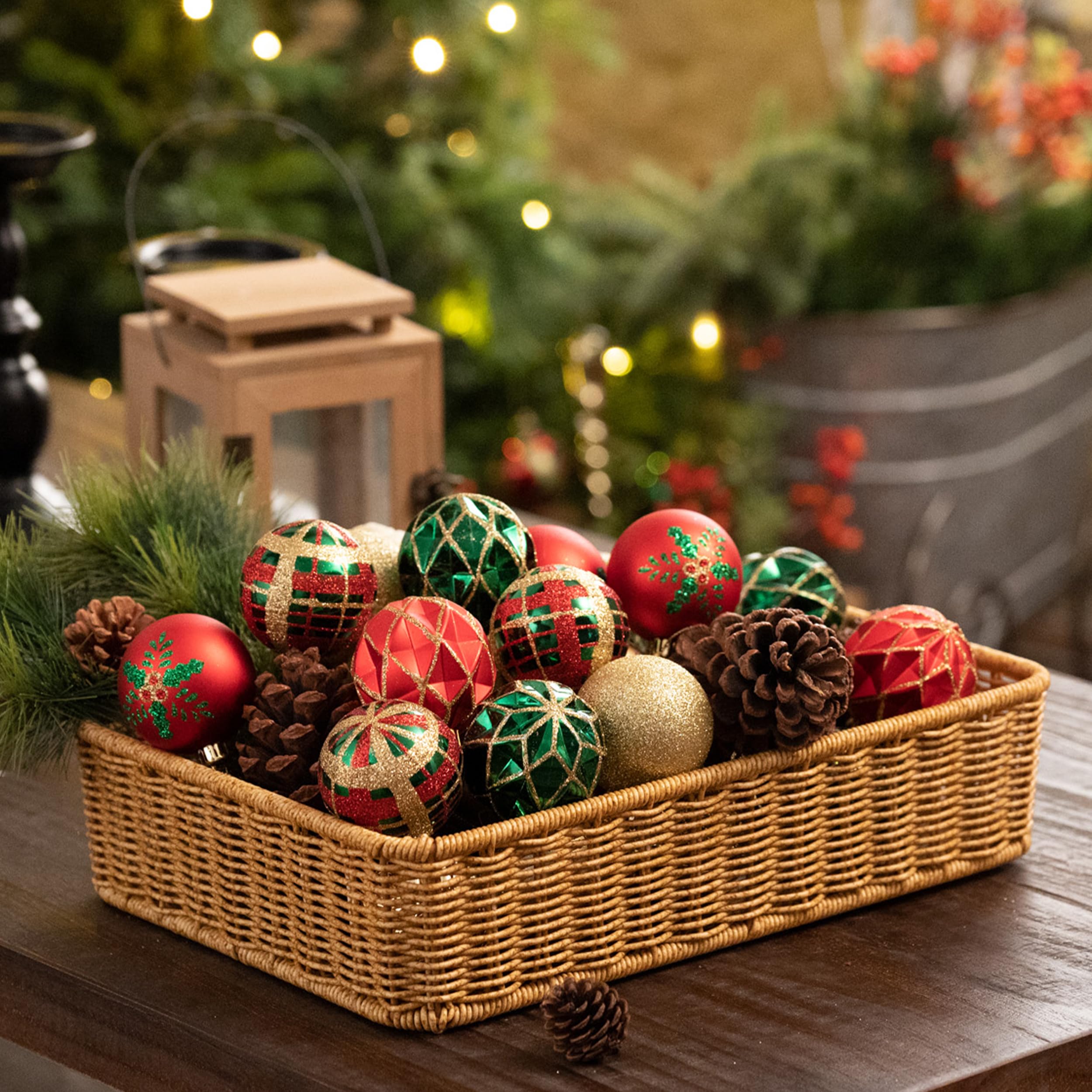 Valery Madelyn ornaments hanging on a tree, quick ready-to-hang seasonal impact
