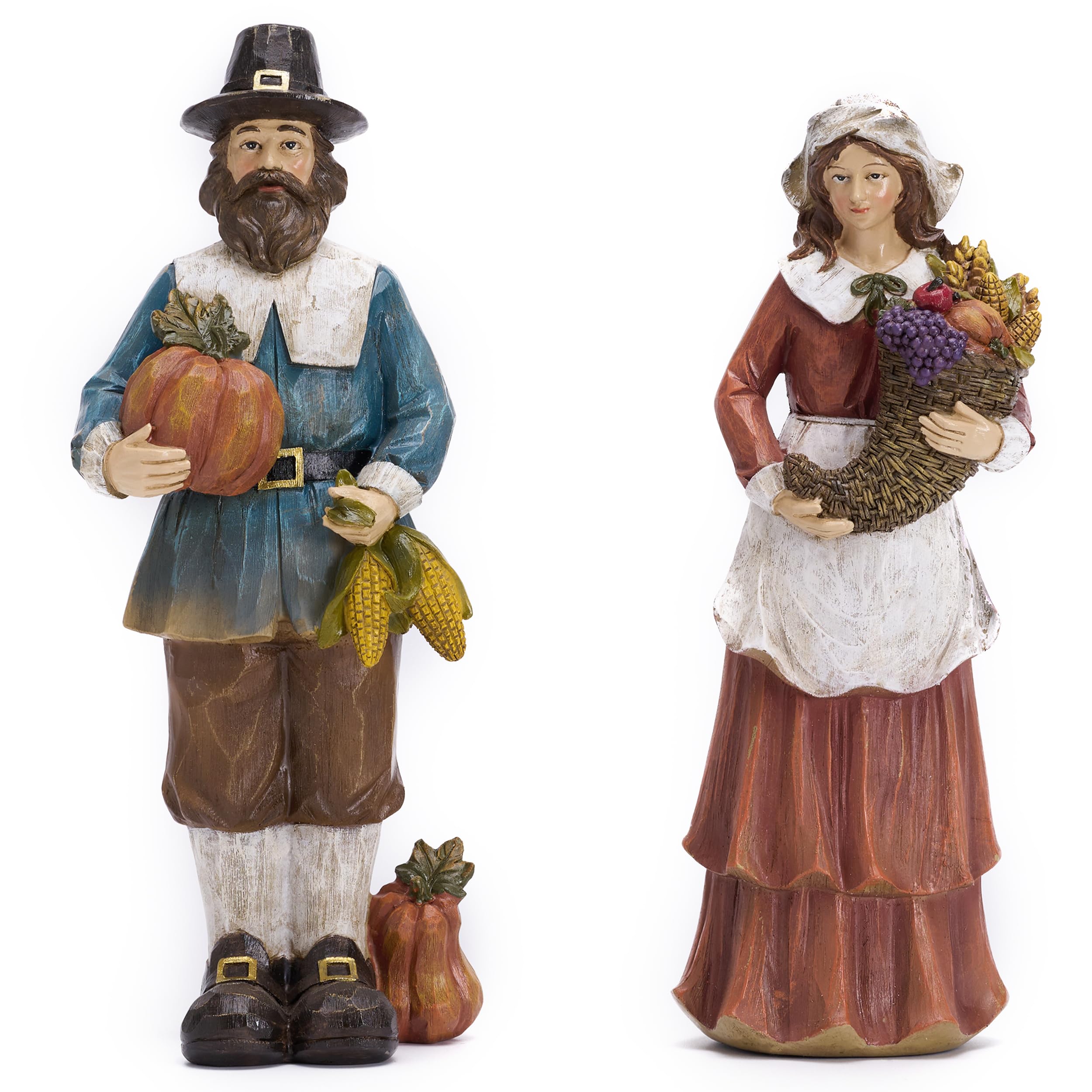 Valery Madelyn Pilgrim couple front view showing charming harvest detail and display appeal