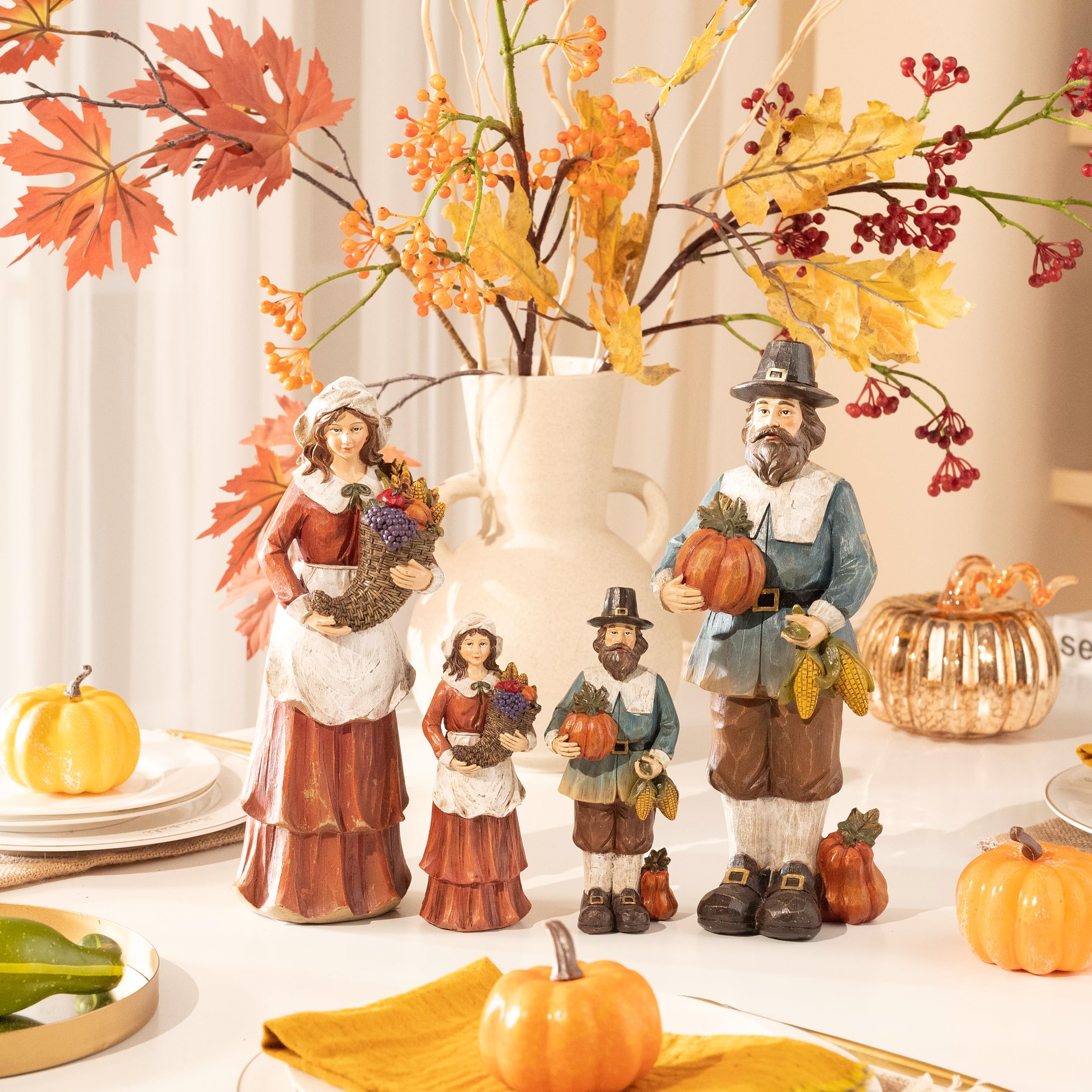 Valery Madelyn porch scene with figurines adding cozy autumn curb appeal