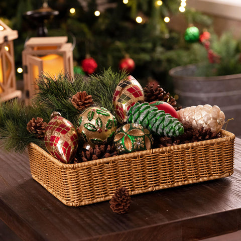 Valery Madelyn textured pinecone ornament close-up demonstrating handcrafted finish durability