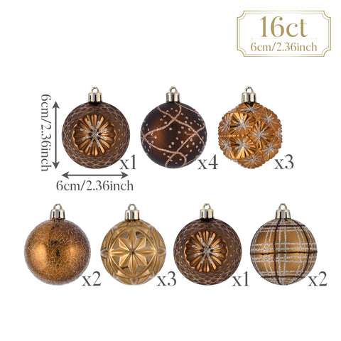 Valery Madelyn detailed shot of plaid and snowflake painted ornaments highlighting seasonal pattern contrast