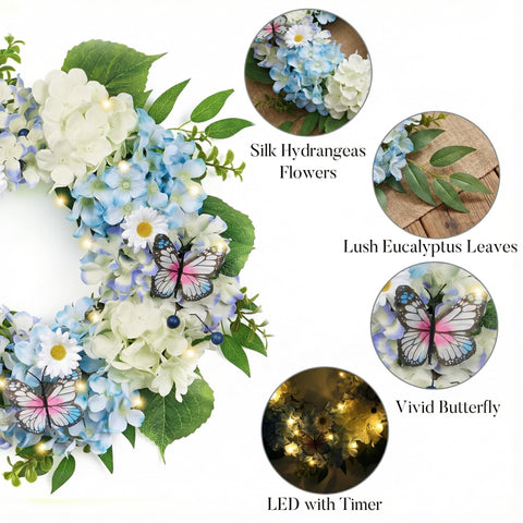 Valery Madelyn side profile showing wreath depth and 18-inch scale benefit