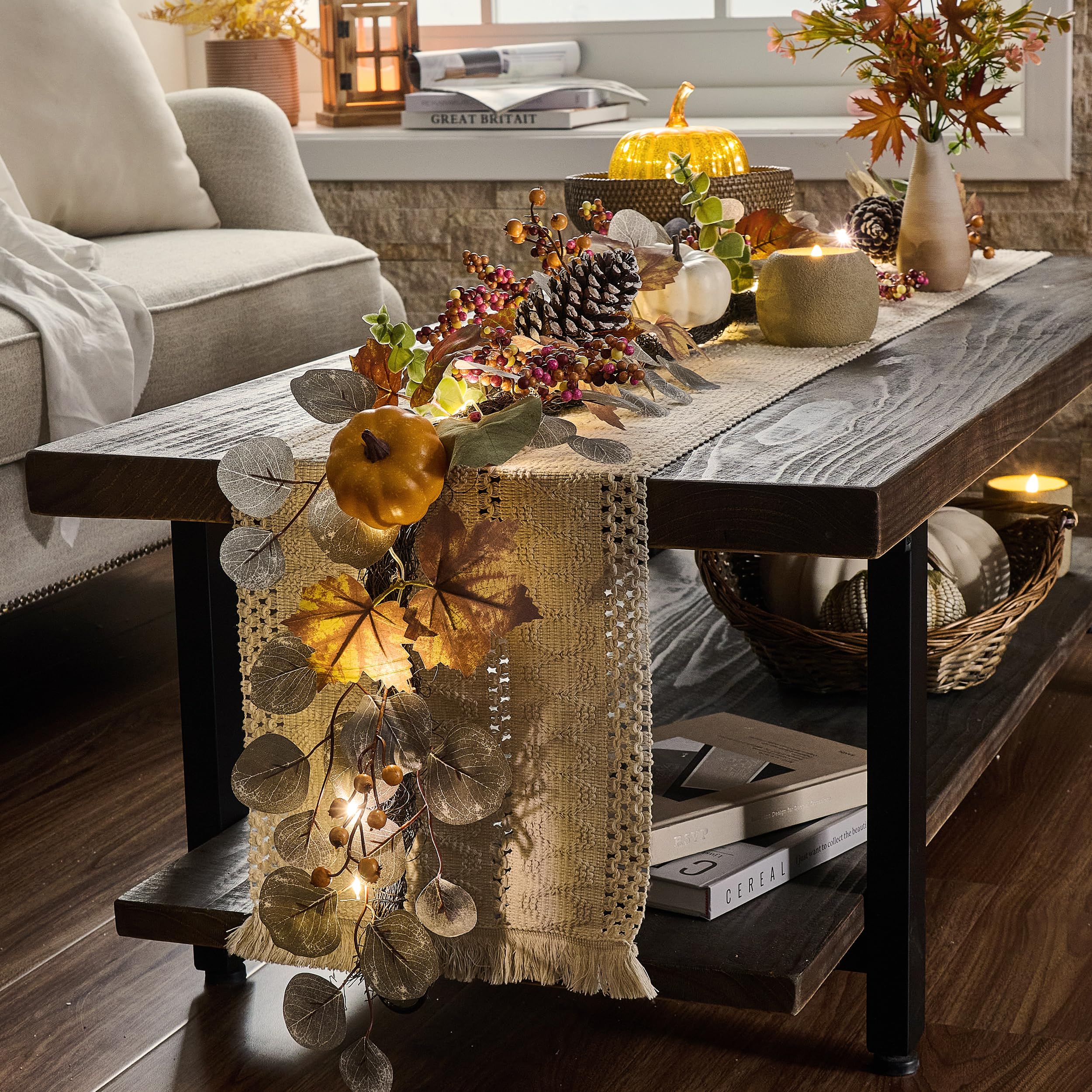 Valery Madelyn pumpkin cluster detail highlighting harvest accent appeal