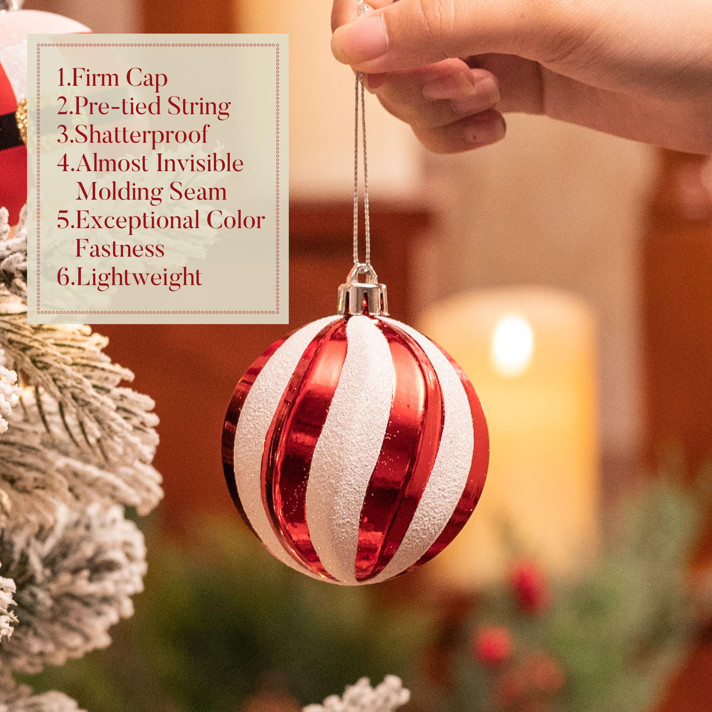 Valery Madelyn ornaments next to a ruler showing size range from small accents to larger 5.3-inch focal pieces