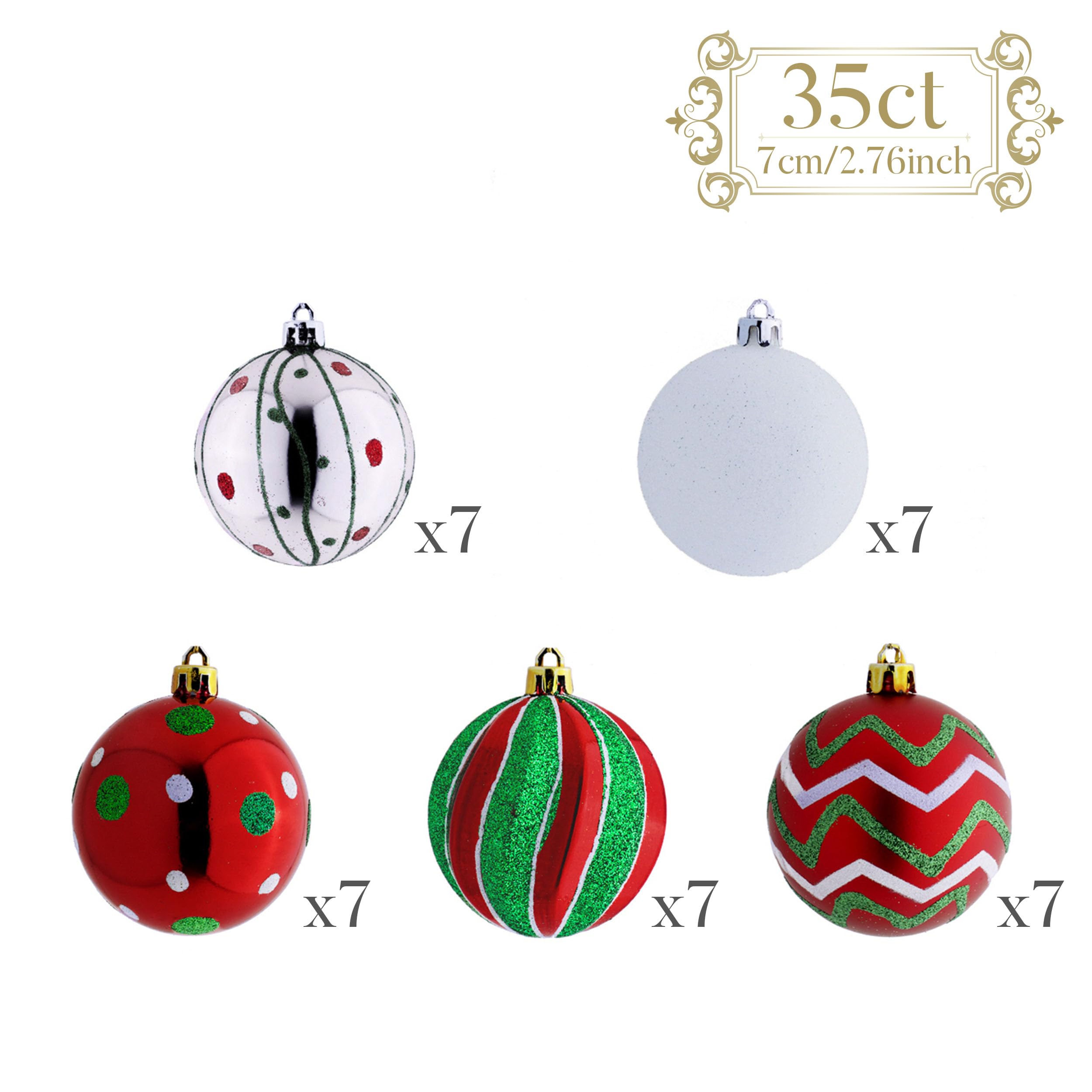 Valery Madelyn ornaments beside a ruler showing 2.76-inch scale for consistent sizing