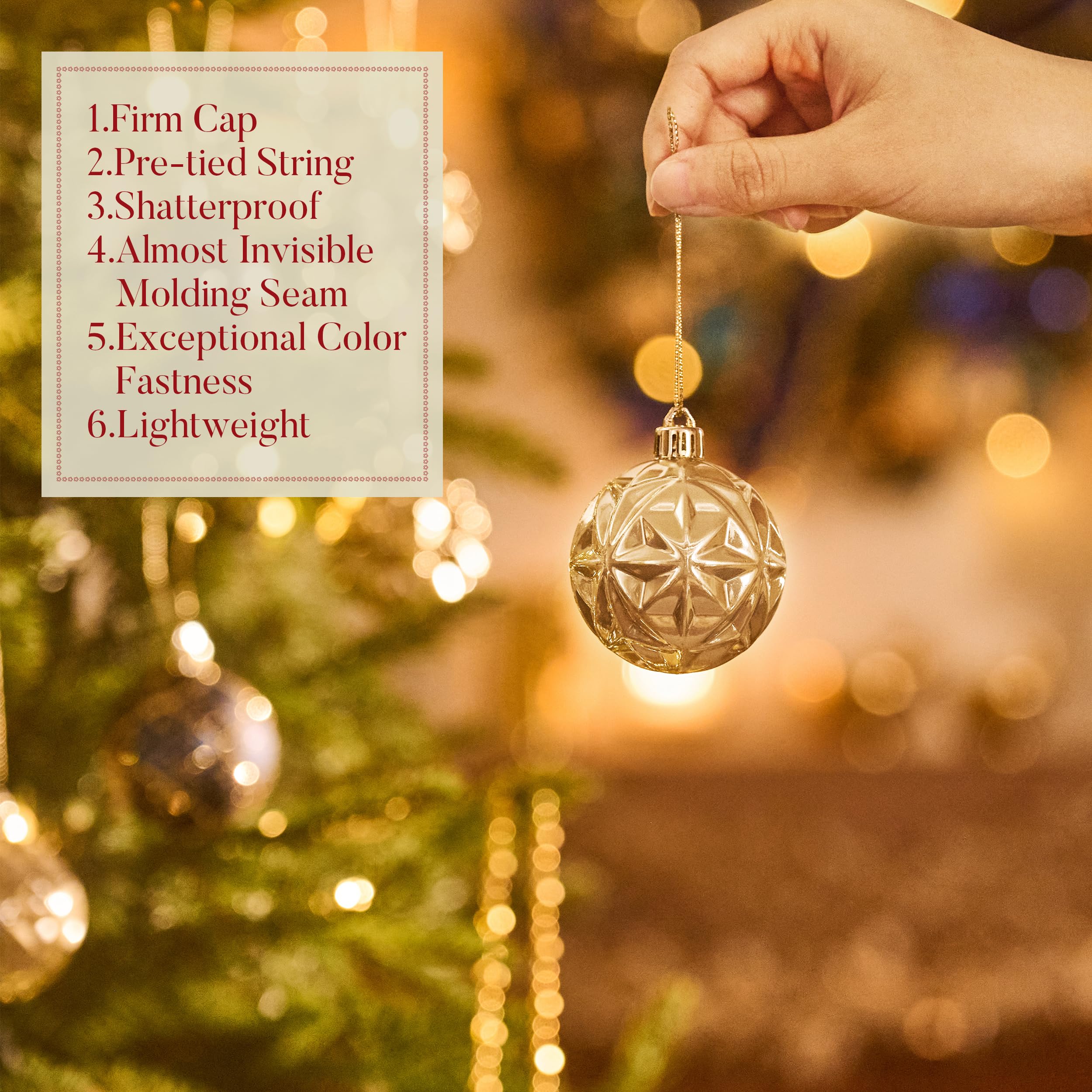 Valery Madelyn ornament held in hand demonstrating compact 2.36-inch size advantage
