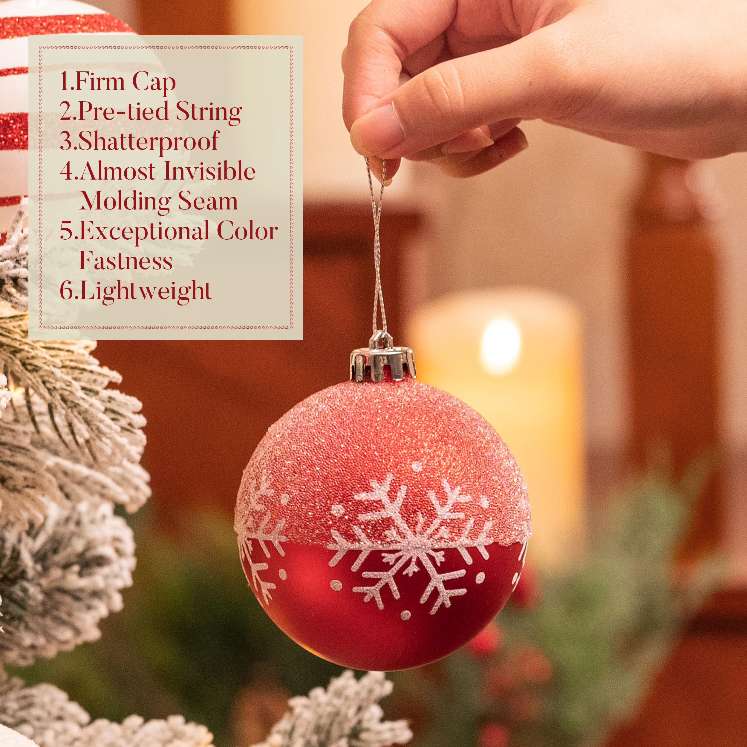 Valery Madelyn ornament held in hand showing 3.15 inch size and lightweight convenience