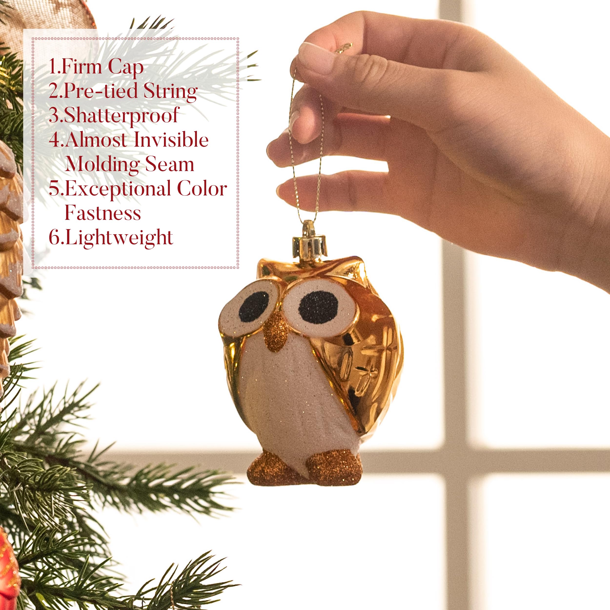 Valery Madelyn ornament held in hand for scale, lightweight and easy to hang