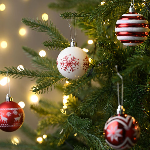 Valery Madelyn ornaments in a tabletop centerpiece offering reusable seasonal decor