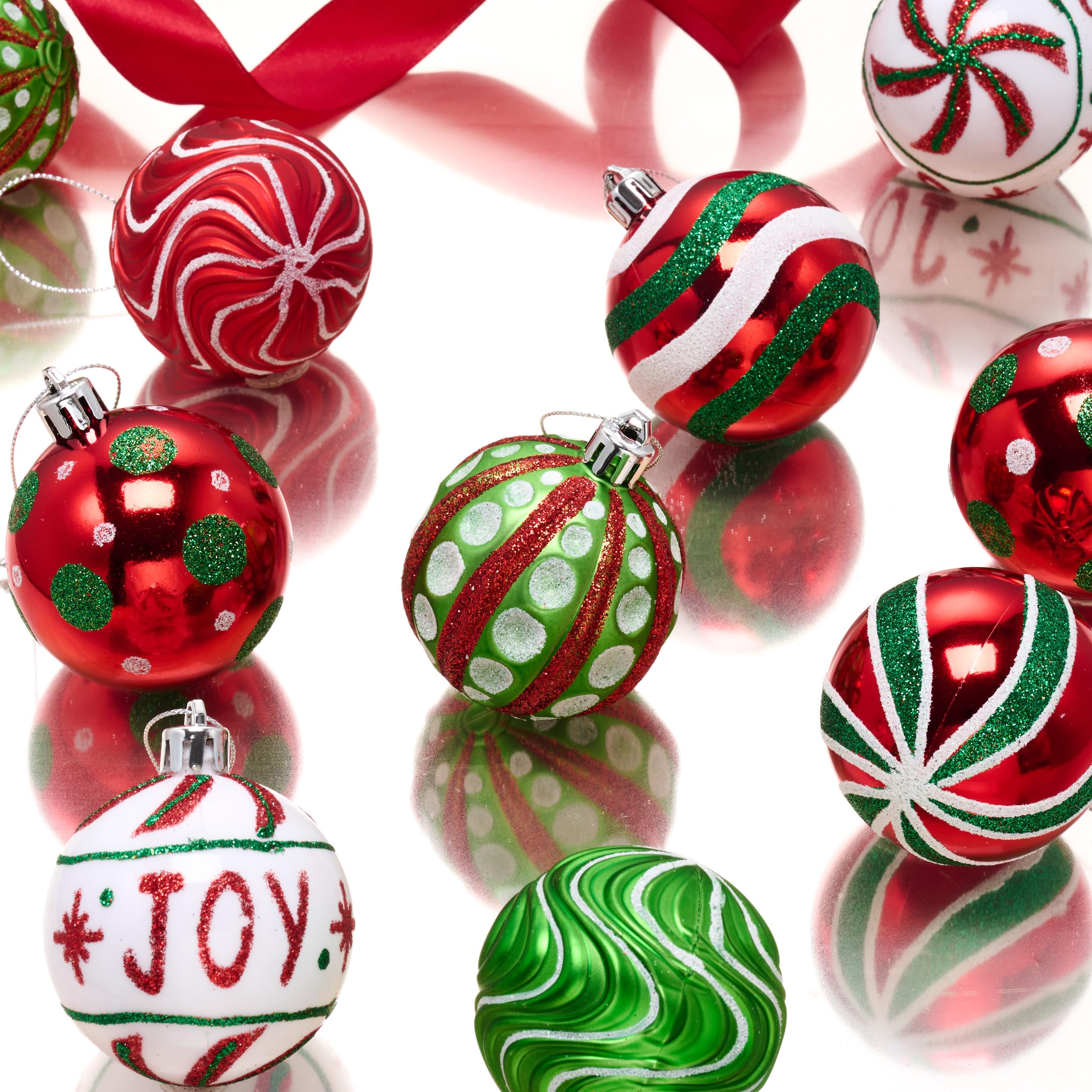 Valery Madelyn ornaments arranged in a tabletop centerpiece for seasonal decor