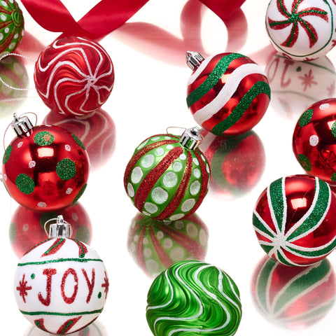 Valery Madelyn ornaments arranged in a tabletop centerpiece for seasonal decor
