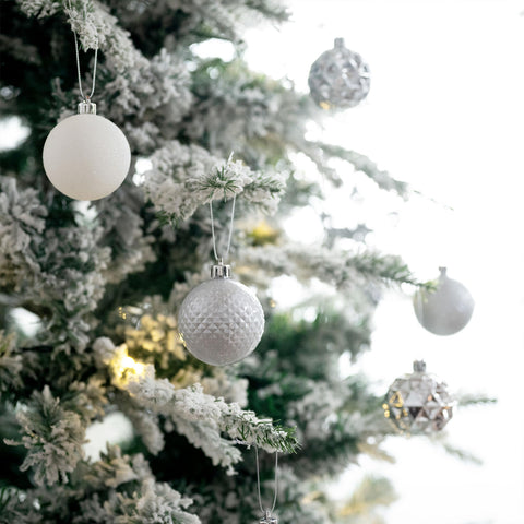 Valery Madelyn ornaments styled in a tabletop centerpiece for easy seasonal décor