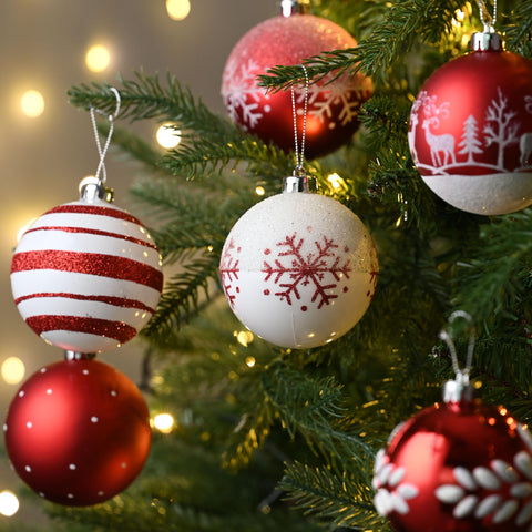 Valery Madelyn ornaments arranged as a tabletop centerpiece illustrating versatile decor use