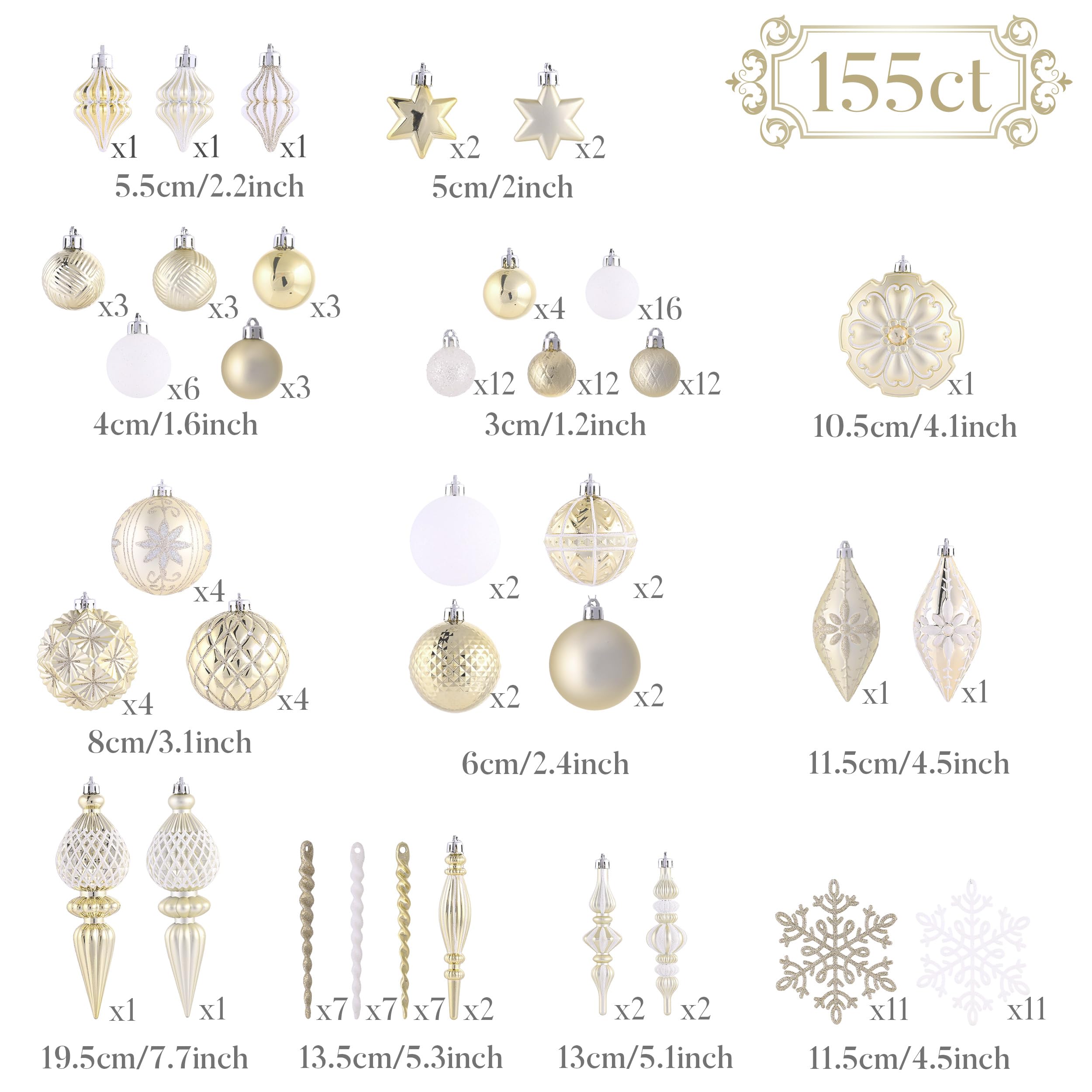 Valery Madelyn teardrop and finial ornaments grouped to show shape variety