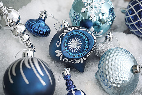 Valery Madelyn ornaments on a decorated tree showing mixed shapes benefit cohesive styling