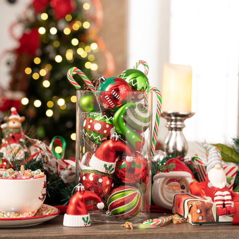 Valery Madelyn ornaments hung on a decorated tree adding festive atmosphere to living room