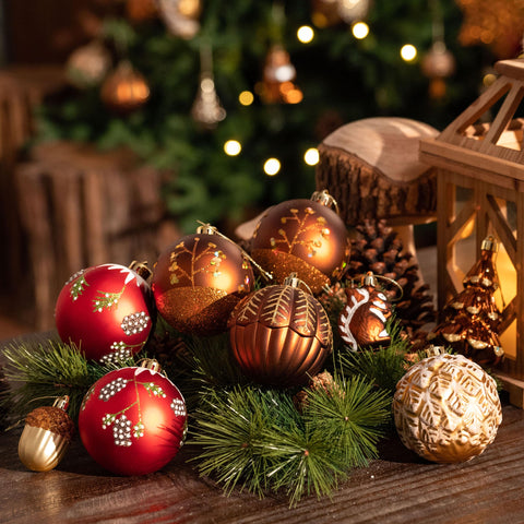 Valery Madelyn ornaments hung on a decorated tree creating a cozy holiday atmosphere