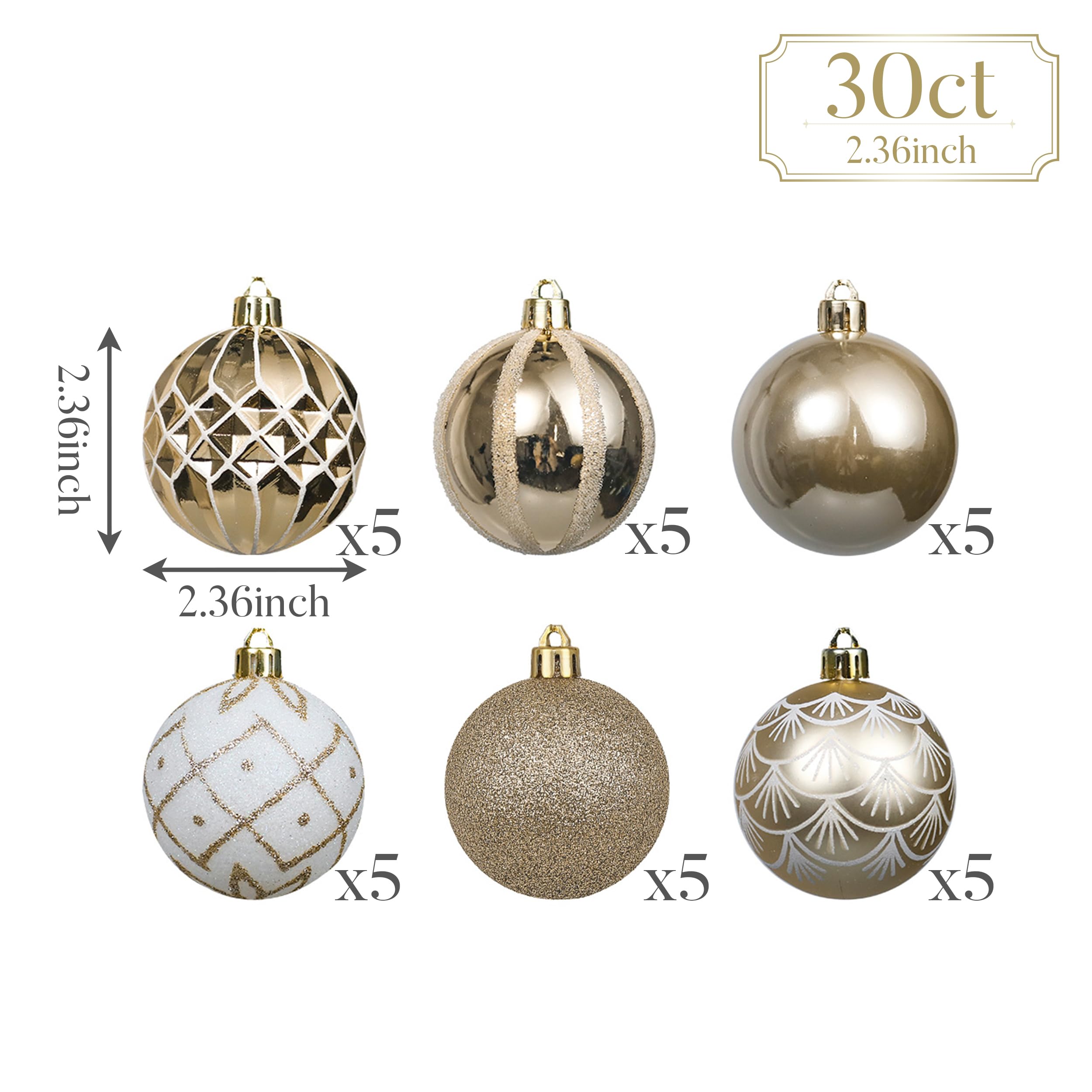 Valery Madelyn ornaments hung on a tree adding modern luxury and cohesive color