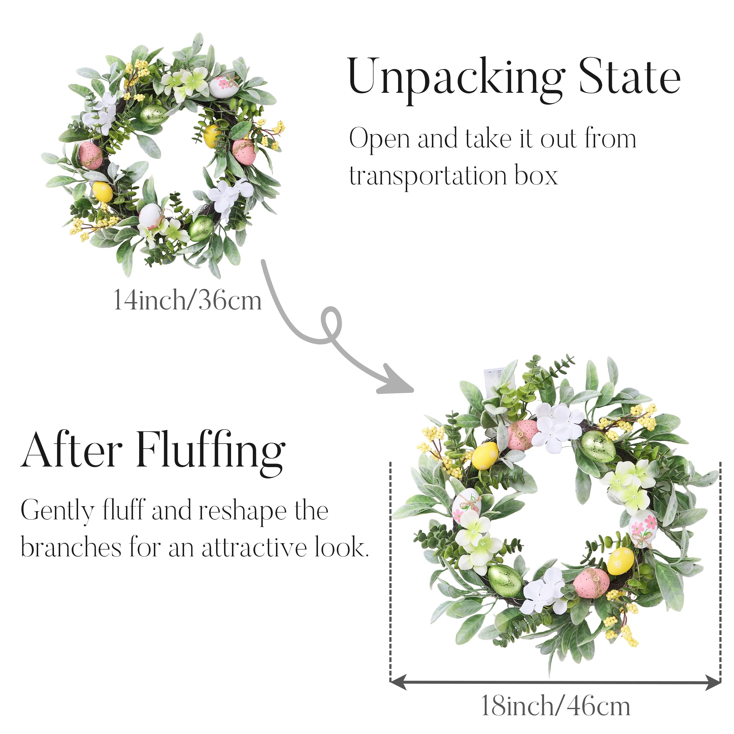 Valery Madelyn wreath displayed above mantel for styled spring decor