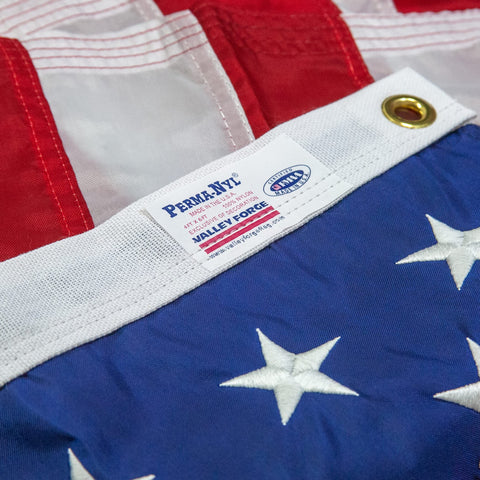 Valley Forge embroidered stars close-up illustrating reinforced stitching and longevity