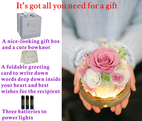 Valley of Rain & Forest gift box open with batteries and greeting card ready to give
