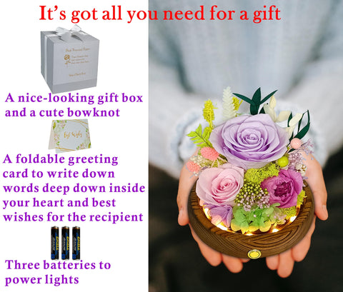 Valley of Rain & Forest gift box contents with batteries and greeting card for easy gifting benefit