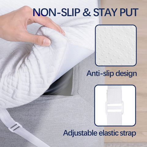 VALUXE bamboo cover zipper closeup showing removable washable convenience