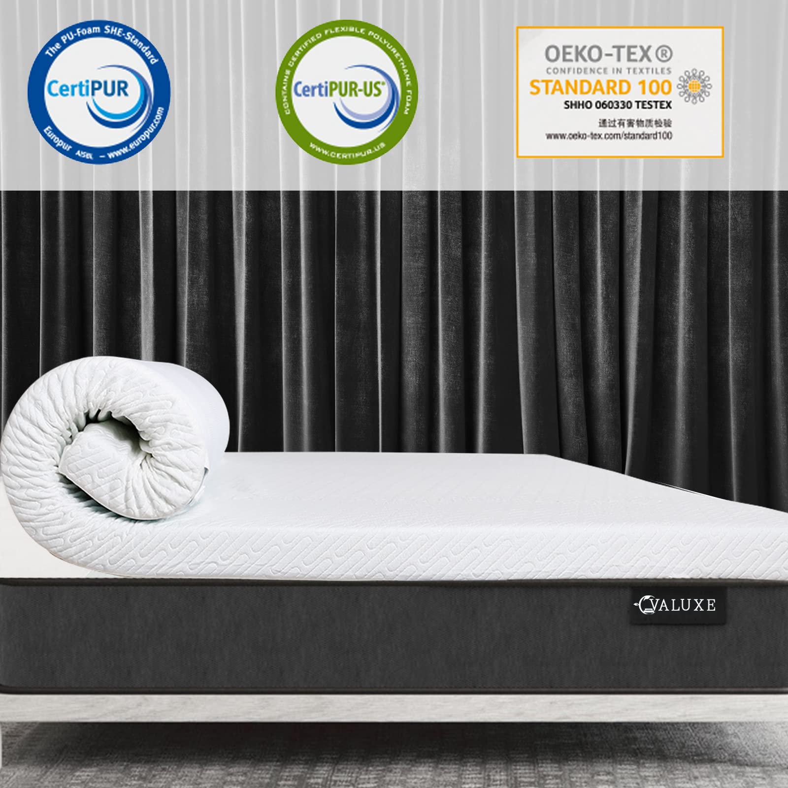 VALUXE close-up of gel memory foam texture illustrating breathability benefit