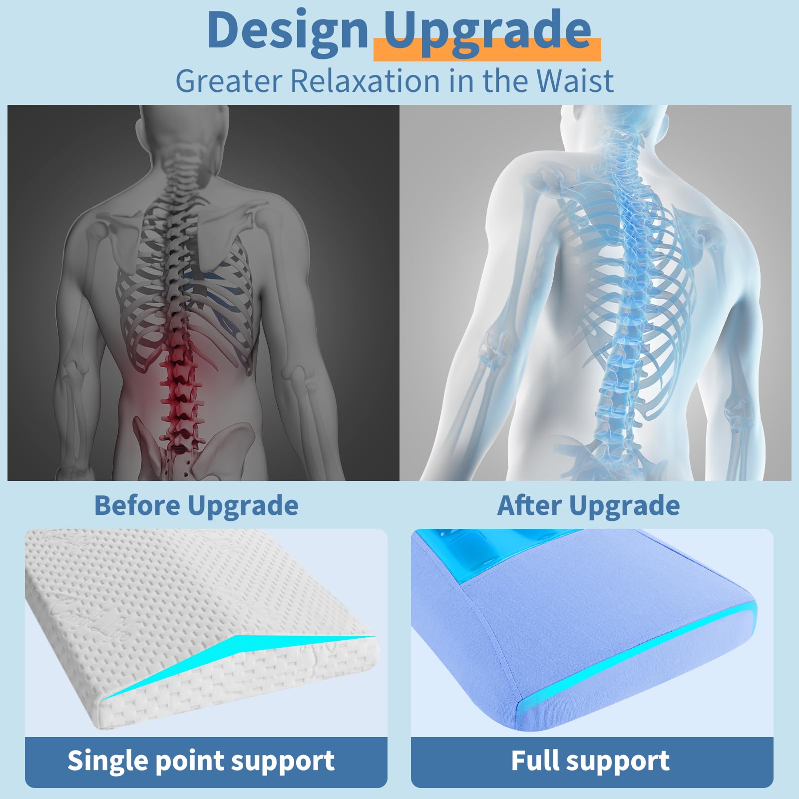 vamorry lumbar pillow used in car and on sofa to improve seated posture