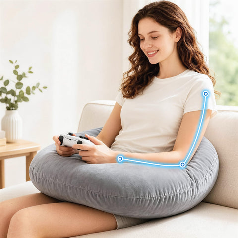 vamorry front packaging showing pillow and benefits of arm support